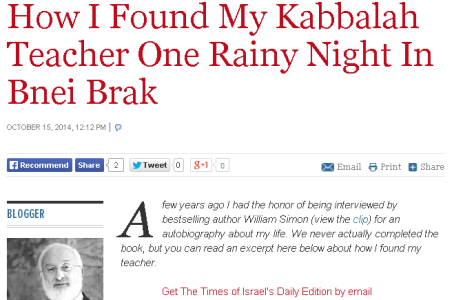 How I Found My Kabbalah Teacher One Rainy Night In Bnei Brak
