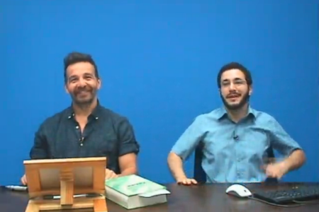 Shot from the Live Video Broadcast of the First Lesson of the Fall 2014 Kabbalah Fundamentals Course