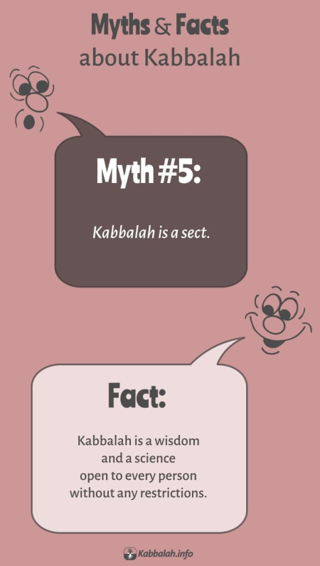 MYTH: Kabbalah Is a Sect. FACT: Kabbalah Is Not a Sect, but a Wisdom Open to Everyone [Kabbalah Myths and Facts #5]