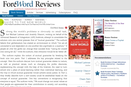 ForeWord Reviews: A Guide To The New World